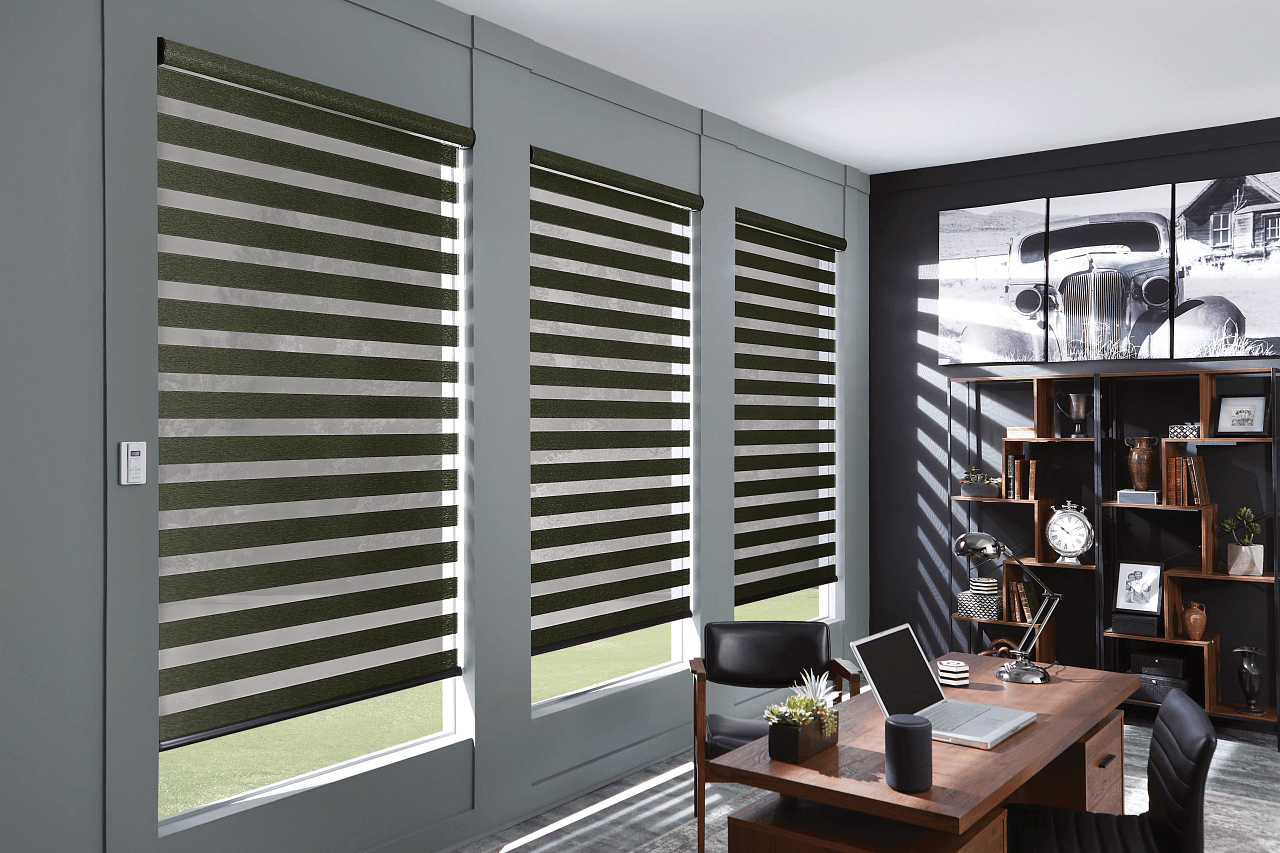 Home Office with Blinds